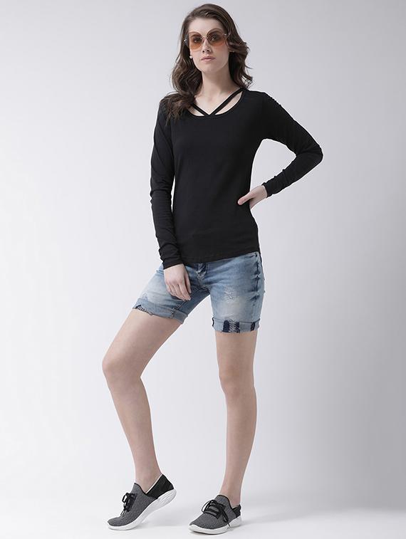 asymmetric neck long sleeved tee - 16698552 - Zoom Image - 4