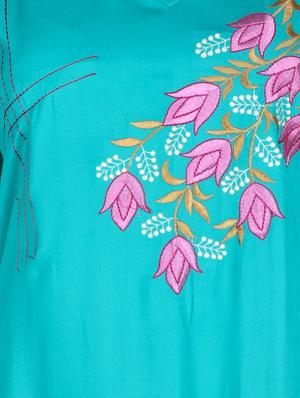 embroidered straight kurta - 16698656 - Standard Image - 4