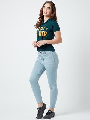 short sleeved quirky text hooded tee - 16699039 - Standard Image - 4