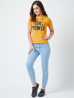 short sleeved quirky text hooded tee - 16699040 - Standard Image - 4