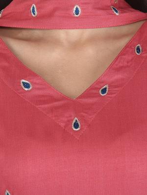 peach rayon kurta sharara set - 16699086 - Standard Image - 4