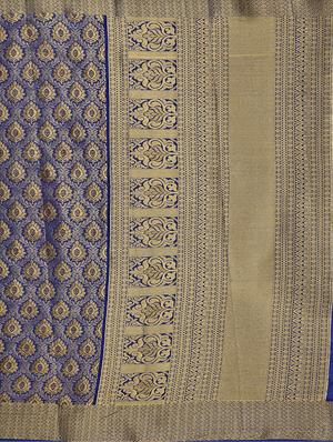 ethnic motif kanjivaram saree with blouse - 16699138 - Standard Image - 4