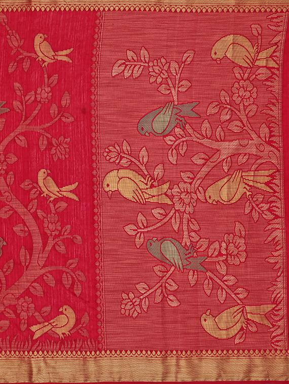 conversational kanjivaram saree with blouse - 16699154 - Zoom Image - 4