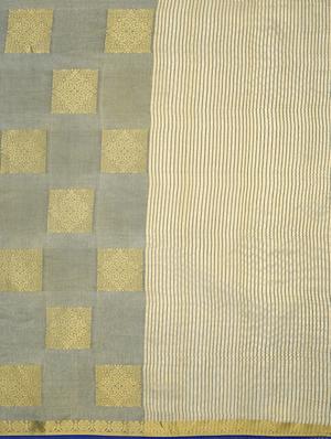geometrical kanjivaram saree with blouse - 16699158 - Standard Image - 4