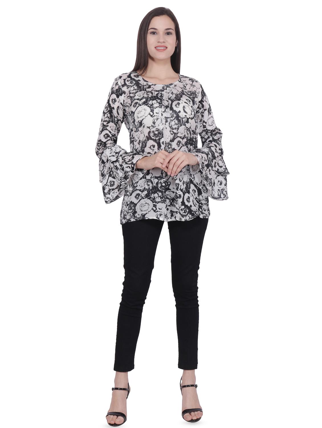 floral printed a-line kurti - 16699281 - Zoom Image - 4