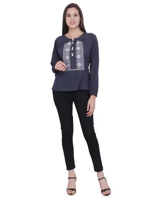 embroidered a-line kurti - 16699283 - Standard Image - 4