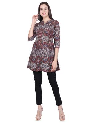kalamkari a-line kurti - 16699284 - Standard Image - 4