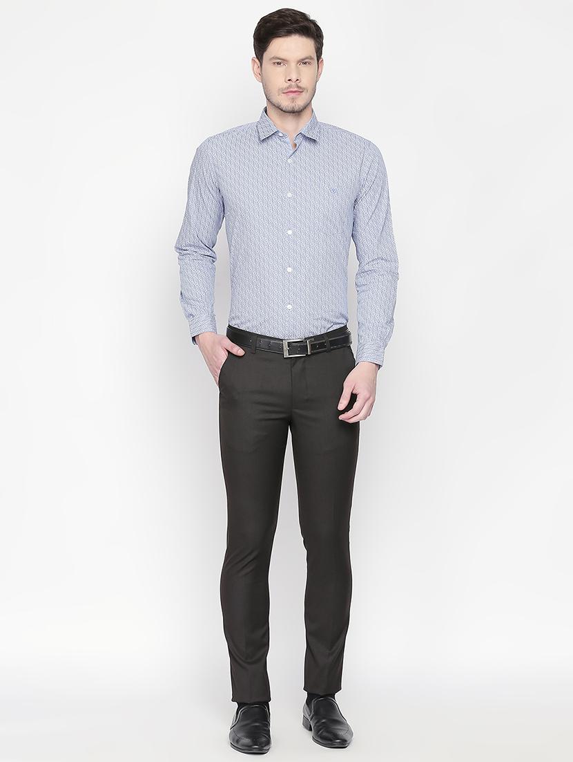 black solid flat front formal trouser - 16699719 - Zoom Image - 4