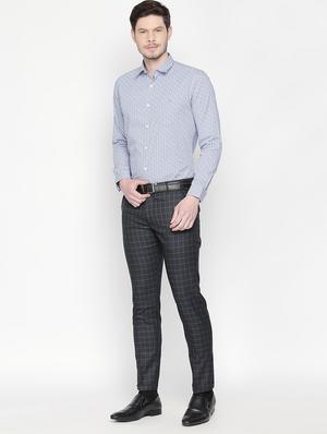 black checkered flat front formal trouser - 16699731 - Standard Image - 4