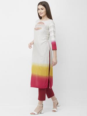embroidered straight kurta - 16699811 - Standard Image - 4