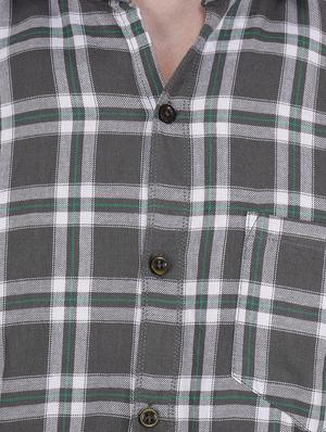 grey checkered casual shirt - 16699882 - Standard Image - 4
