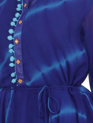 tie & dye asymmetric kurta - 16700081 - Standard Image - 4