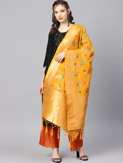 floral banarasi dupatta - 16700574 - Standard Image - 1