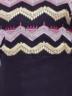 embroidered flared ethnic dress - 16700791 - Standard Image - 4