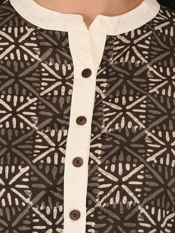 printed flared kurta - 16700800 - Zoom Image - 4