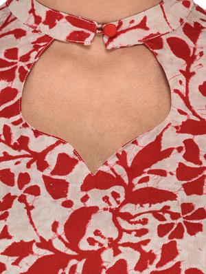 printed flared kurta - 16700801 - Standard Image - 4