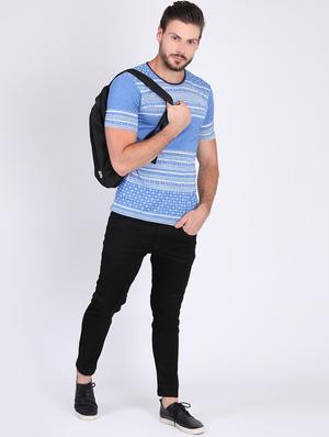 blue printed pocket t-shirt - 16700992 - Standard Image - 4