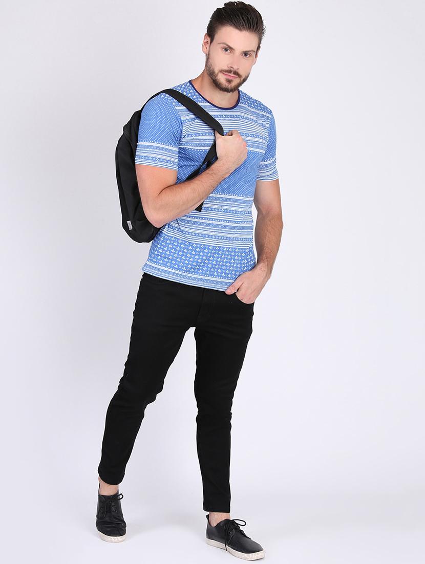 blue printed pocket t-shirt - 16700992 - Zoom Image - 4