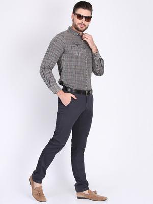 grey solid chinos - 16701001 - Standard Image - 4