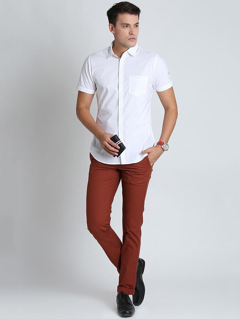red solid chinos - 16701011 - Zoom Image - 4
