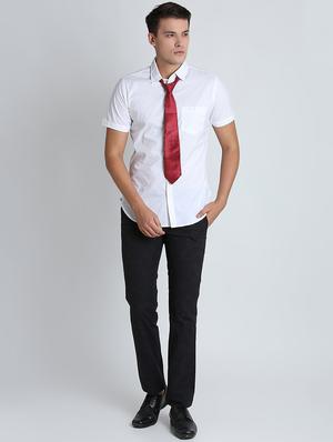 black solid chinos - 16701013 - Standard Image - 4