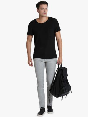 grey solid chinos - 16701017 - Standard Image - 4
