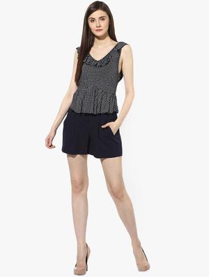 frill detail checkered top - 16701119 - Standard Image - 4
