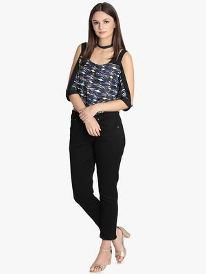 cold shoulder abstract top - 16701332 - Standard Image - 4