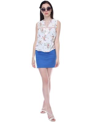 tie up neck floral top - 16701474 - Standard Image - 4