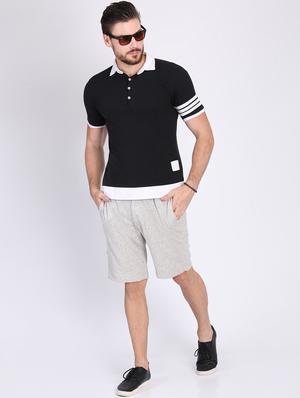 grey melange shorts - 16701838 - Standard Image - 4