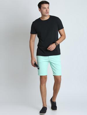 green solid bermuda shorts - 16701849 - Standard Image - 4