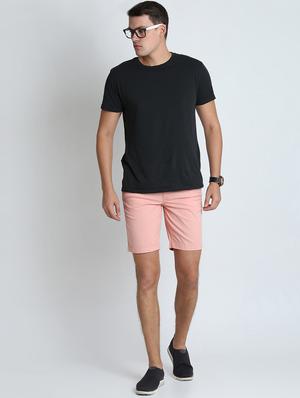 pink solid bermuda shorts - 16701869 - Standard Image - 4