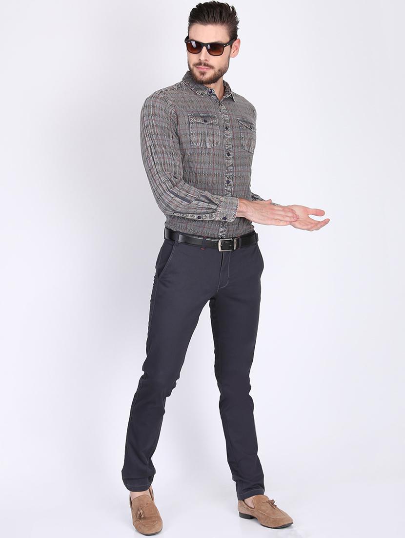 grey checkered casual shirt - 16702059 - Zoom Image - 4