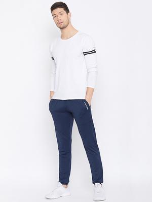 navy blue solid jogger - 16702296 - Standard Image - 4