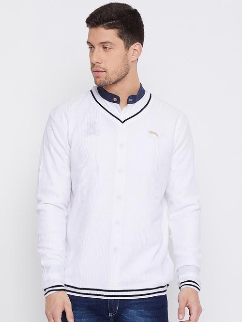 white solid pullover - 16702309 - Standard Image - 1