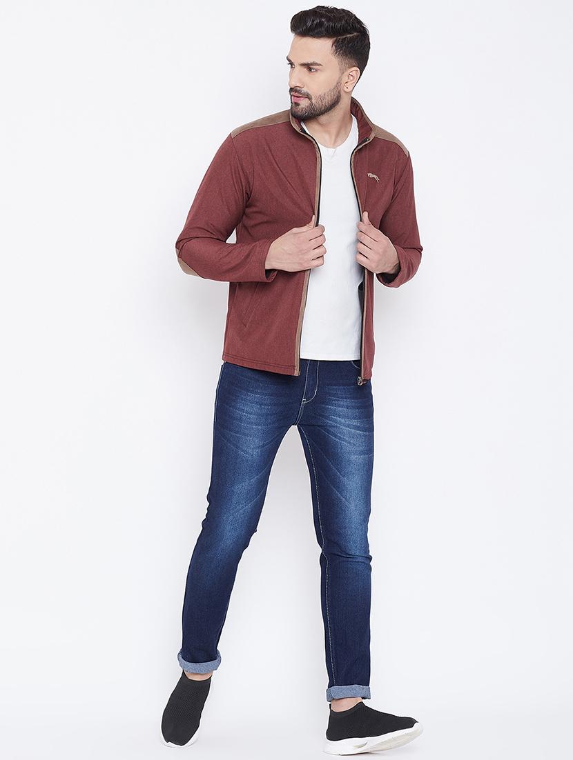 red solid casual jacket - 16702357 - Zoom Image - 4