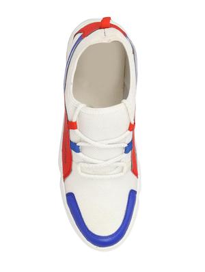 white mesh lace up sneakers - 16703114 - Standard Image - 4