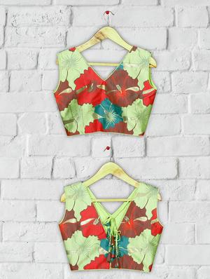 floral print back detailed blouse - 16703326 - Standard Image - 4