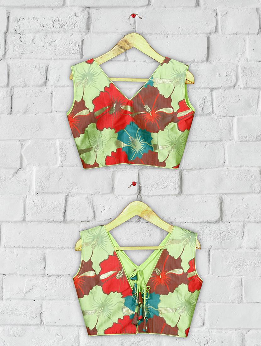 floral print back detailed blouse - 16703326 - Zoom Image - 4