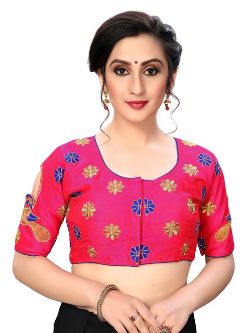solid embroidered blouse - 16703355 - Standard Image - 1