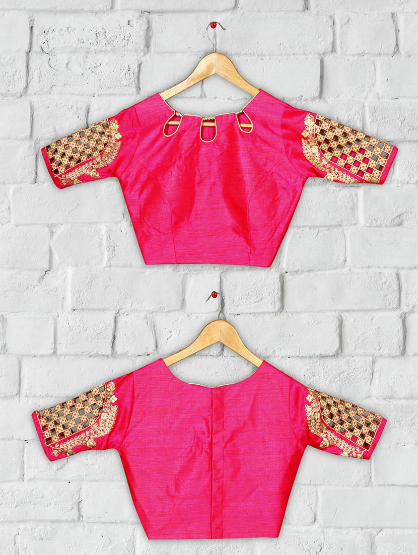 solid embroidered blouse - 16703381 - Zoom Image - 4