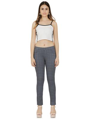 high rise checkered trouser - 16704333 - Standard Image - 4