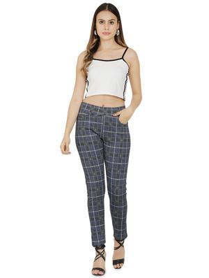 high rise checkered trouser - 16704335 - Standard Image - 4