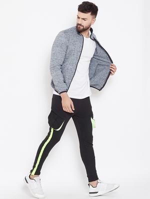 grey self design casual jacket - 16704354 - Standard Image - 4