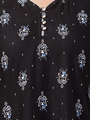 printed straight kurta - 16704614 - Standard Image - 4