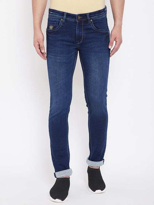 blue light washed denim jeans - 16706004 - Standard Image - 1