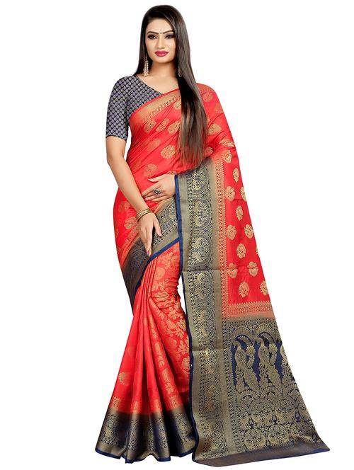 conversational kanjivaram saree with blouse - 16706087 - Very Small Image - 1