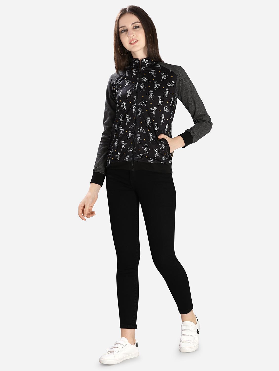 quirky sleeved mandarin neck jacket - 16706200 - Zoom Image - 4