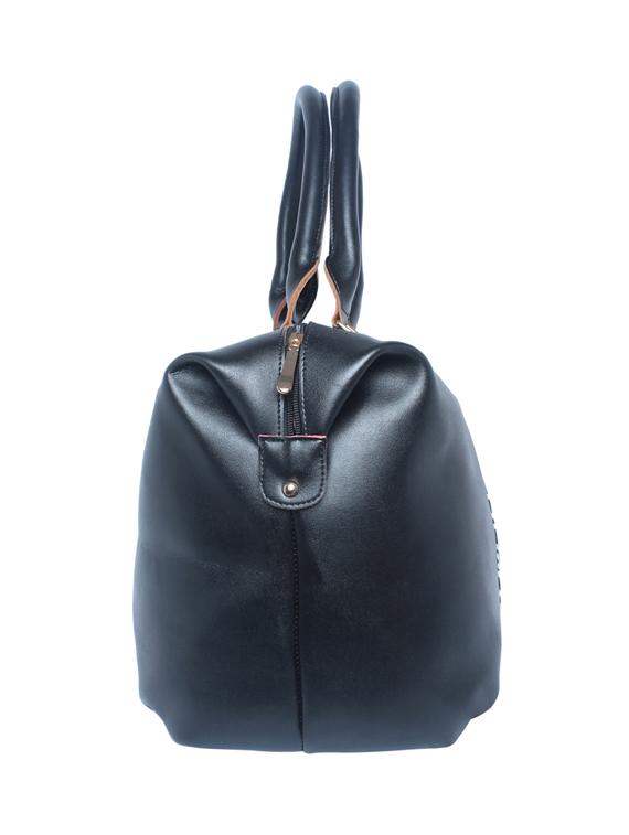 black leatherette (pu) regular handbag - 16706947 - Zoom Image - 4