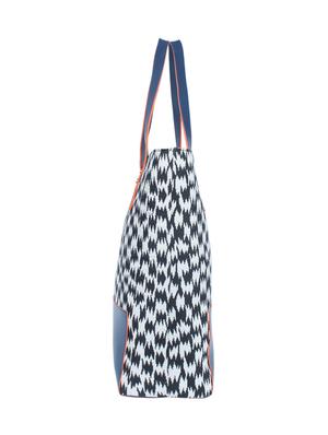 blue leatherette (pu) regular tote - 16706993 - Standard Image - 4